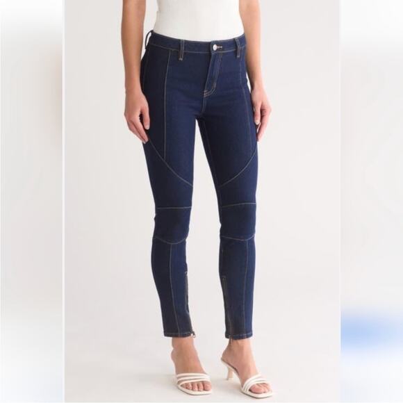NWT Austin Landing Mid Rise Skinny Jeans Dark Wash Size 5 - Picture 1 of 9